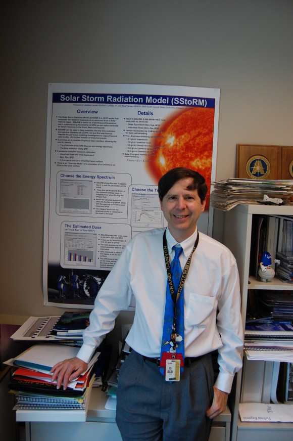 My SEAP internship adviser Ron Turner in front of a poster for SStoRM.